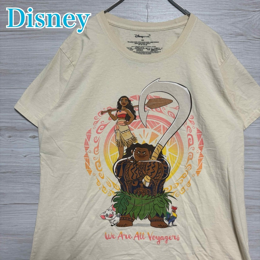 Disney(ディズニー)の【入手困難】ディズニー　モアナと伝説の海　Tシャツ　2XLサイズ　海外輸入　レア メンズのトップス(Tシャツ/カットソー(半袖/袖なし))の商品写真