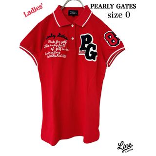 パーリーゲイツ(PEARLY GATES)のPG パーリーゲイツ　ポロシャツ　レディース0 半袖シャツ　Sサイズ(ウエア)