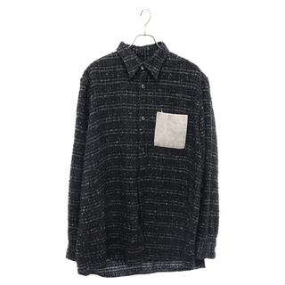 Laid Back レイドバック 21AW 日本製 TWEED DRESS SHIRT ツイードドレス長袖シャツ ブラック(シャツ)