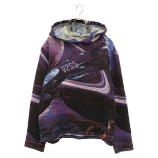 V2S5 ブイツーエフファイブ BE AMBITIOUS TAPESTRY HOODIE タペストリー ニットパーカー パープル(パーカー)