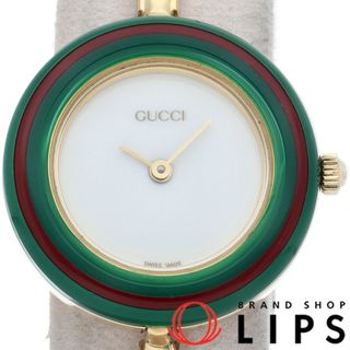 グッチ(Gucci)のグッチ チェンジベゼル レディース時計 Change Vezel Ladies 11/12.2 箱 保証書 ベゼル×11 SS レディース時計 ホワイト 仕上げ済 美品 【中古】(腕時計)