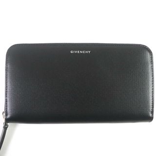 GIVENCHY - 未使用品□GIVENCHY ジバンシィ BK6097 ロゴプリント ラウンドファスナー レザーロングウォレット 長財布 ブラック 箱・保存袋付き イタリア製 メンズ