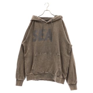 WIND AND SEA ウィンダンシー SEA SULFER HOODIE シー サルファー ロゴプリント フーディ スウェット プルオーバーパーカー チャコール WDS-O-SIG-24-Q1-CS-01