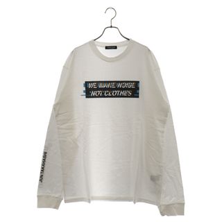 UNDERCOVER アンダーカバー WE MAKE NOISE NOT CLOTHES プリント クルーネック カットソー 長袖Tシャツ ホワイト UCY9811