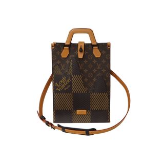 ルイヴィトン(LOUIS VUITTON)の新品同様 LOUIS VUITTON ルイヴィトン NIGO ダミエ ジャイアント LVスクエアード N40355 ミニトート 2020AW ブラウン 中古 63131(トートバッグ)