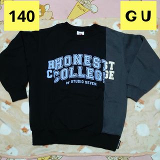 ジーユー(GU)の美品 140cm ＧＵ トレーナー HONESTCOLLEGE(Tシャツ/カットソー)