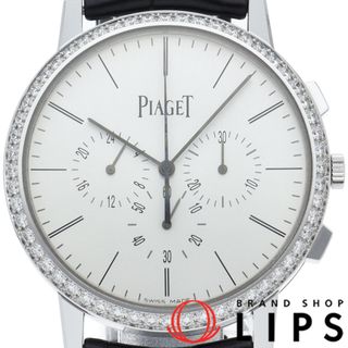 ピアジェ(PIAGET)のピアジェ アルティプラノ ウルトラシン GMT クロノグラフ 41mm ダイヤベゼル Altiplano Ultra-thin GMT G0A40031/P11167 箱 保証書 K18WG/革 メンズ時計 シルバー 仕上げ済 美品 【中古】(その他)