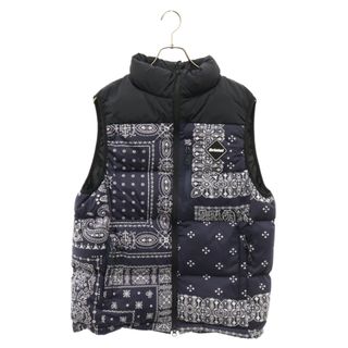 F.C.R.B./F.C.Real Bristol/FCRB エフシーアールビー/エフシーレアルブリストル 22AW DOWN VEST BANDANA ダウンベスト バンダナ ブルー FCRB-222043