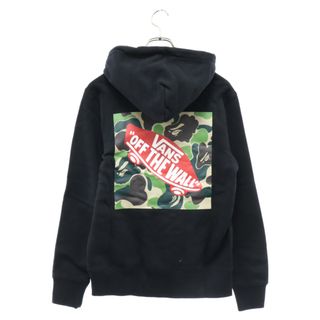 A BATHING APE - A BATHING APE アベイシングエイプ ×VANS Camo Pullover Hoodie バンズ カモフラ ロゴプリント スウェット プルオーバー パーカー ブラック VN0A7XKM448