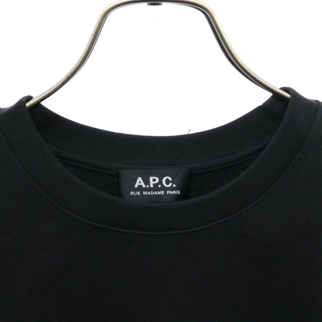 A.P.C(アーペーセー)のA.P.C アーペーセー Melissa Logo Sweatshirt プリントロゴ クルーネック スウェットトレーナー ブラック F27610 メンズのトップス(スウェット)の商品写真