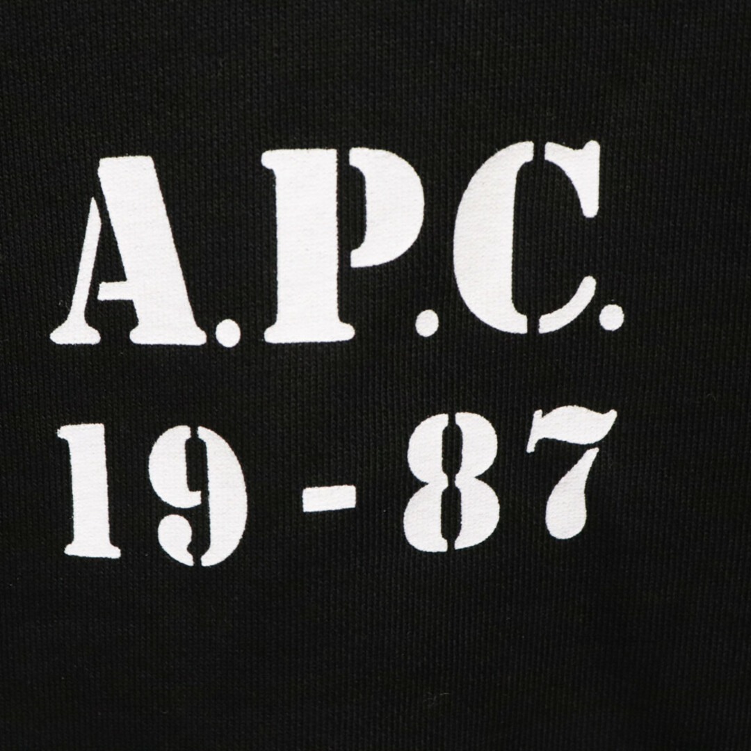 A.P.C(アーペーセー)のA.P.C アーペーセー Melissa Logo Sweatshirt プリントロゴ クルーネック スウェットトレーナー ブラック F27610 メンズのトップス(スウェット)の商品写真