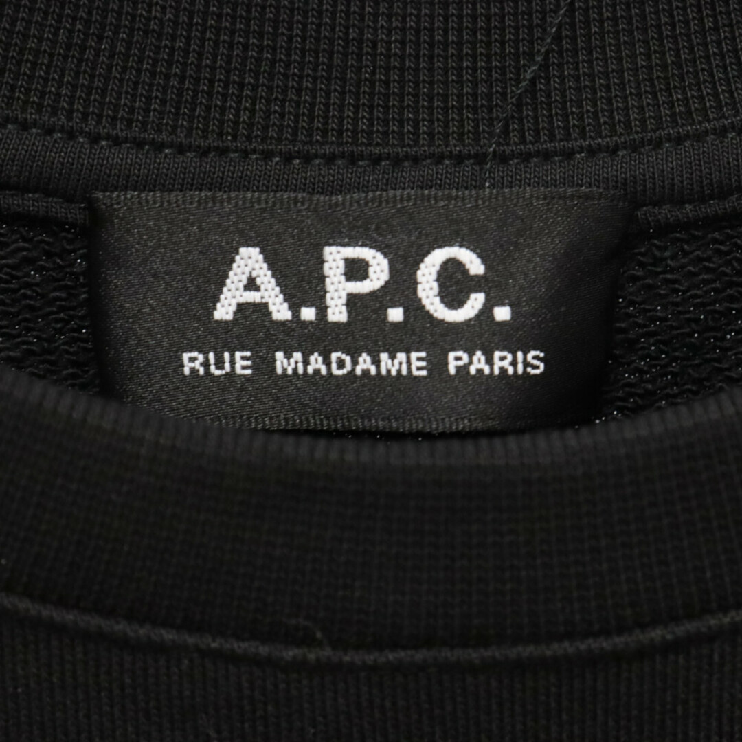 A.P.C(アーペーセー)のA.P.C アーペーセー Melissa Logo Sweatshirt プリントロゴ クルーネック スウェットトレーナー ブラック F27610 メンズのトップス(スウェット)の商品写真