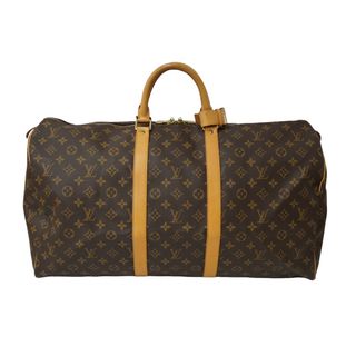 ルイヴィトン(LOUIS VUITTON)のLOUIS VUITTON ルイヴィトン キーポル 55 ボストンバッグ モノグラムキャンバス M41424 ブラウン 美品 中古 63158(ボストンバッグ)