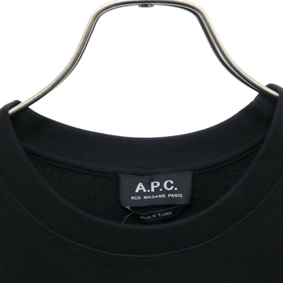 A.P.C(アーペーセー)のA.P.C アーペーセー Melissa Logo Sweatshirt プリントロゴ クルーネック スウェットトレーナー ブラック F27610 メンズのトップス(スウェット)の商品写真