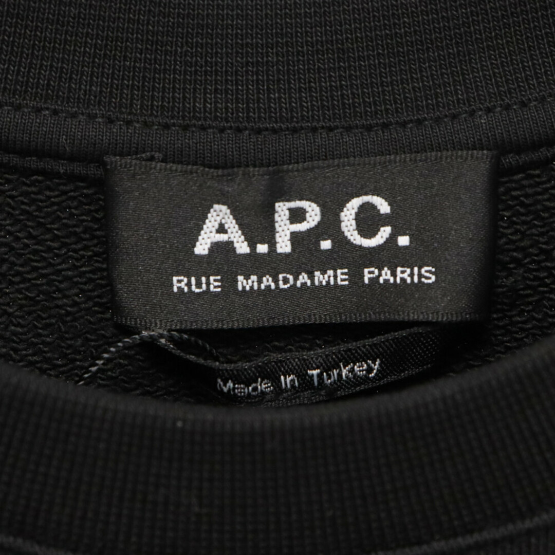 A.P.C(アーペーセー)のA.P.C アーペーセー Melissa Logo Sweatshirt プリントロゴ クルーネック スウェットトレーナー ブラック F27610 メンズのトップス(スウェット)の商品写真