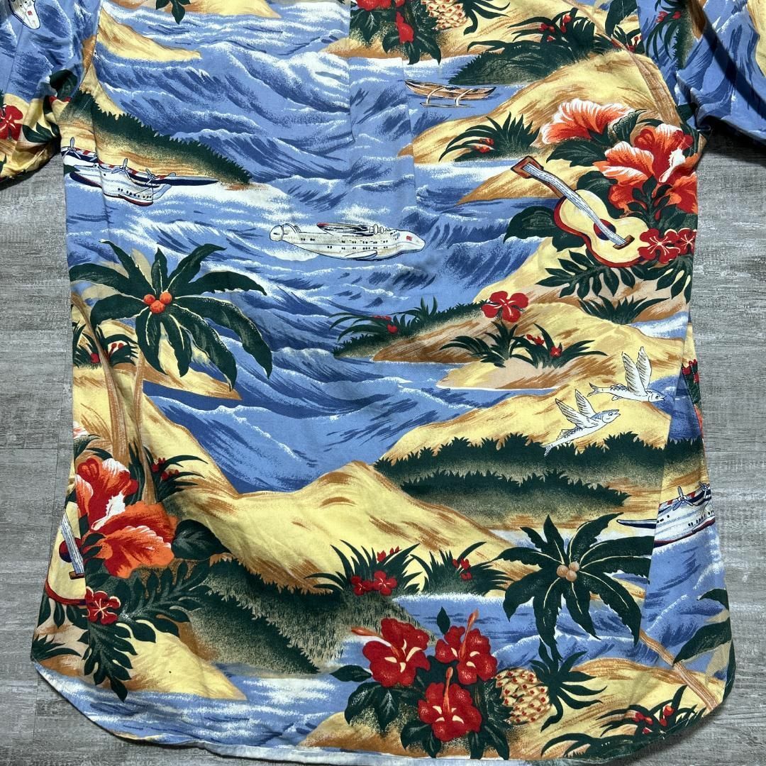 NAUTICA(ノーティカ)のNAUTICA ノーティカ 総柄 半袖シャツ アロハシャツ マリン ビーチ S メンズのトップス(Tシャツ/カットソー(半袖/袖なし))の商品写真