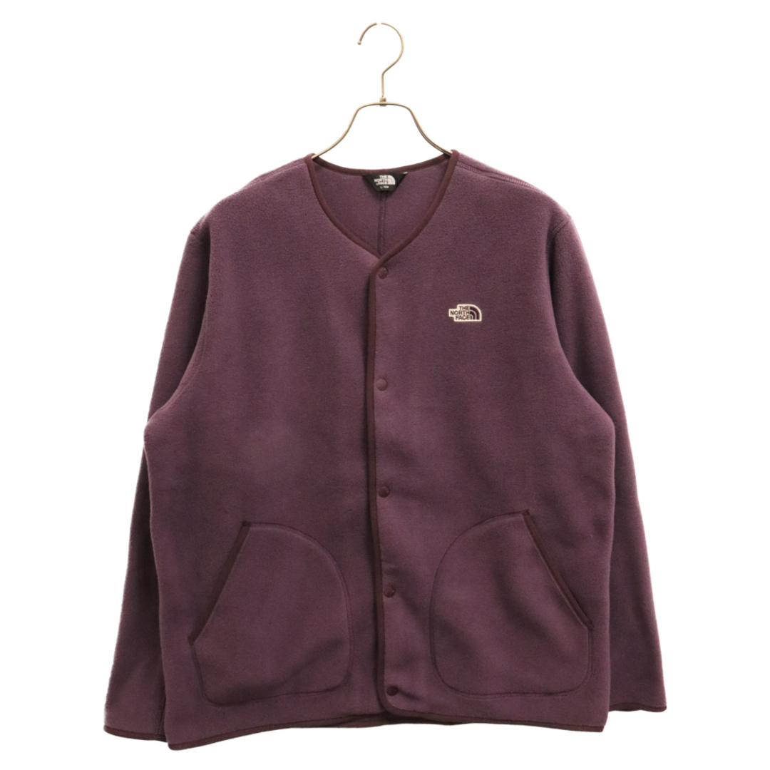 THE NORTH FACE(ザノースフェイス)のTHE NORTH FACE ザノースフェイス ACAMPO EX CARDIGAN ロゴワッペン フリース ボタン カーディガン パープル NI5JP65B メンズのトップス(カーディガン)の商品写真