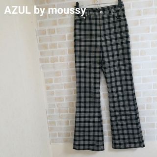 AZUL by moussy チェックフレアパンツ