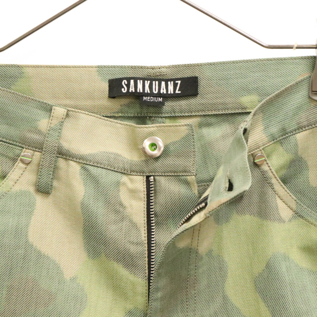 SANKUANZ サンクアンズ 21AW カモフラ ワイドロングパンツ グリーン SKZM21AW0PA0201-CAMO メンズのパンツ(その他)の商品写真