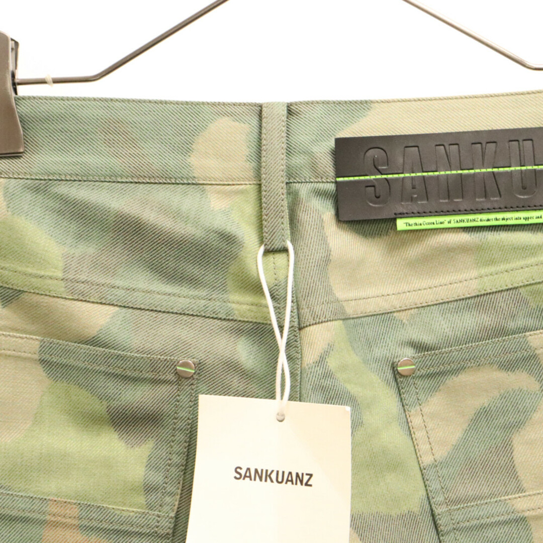 SANKUANZ サンクアンズ 21AW カモフラ ワイドロングパンツ グリーン SKZM21AW0PA0201-CAMO メンズのパンツ(その他)の商品写真