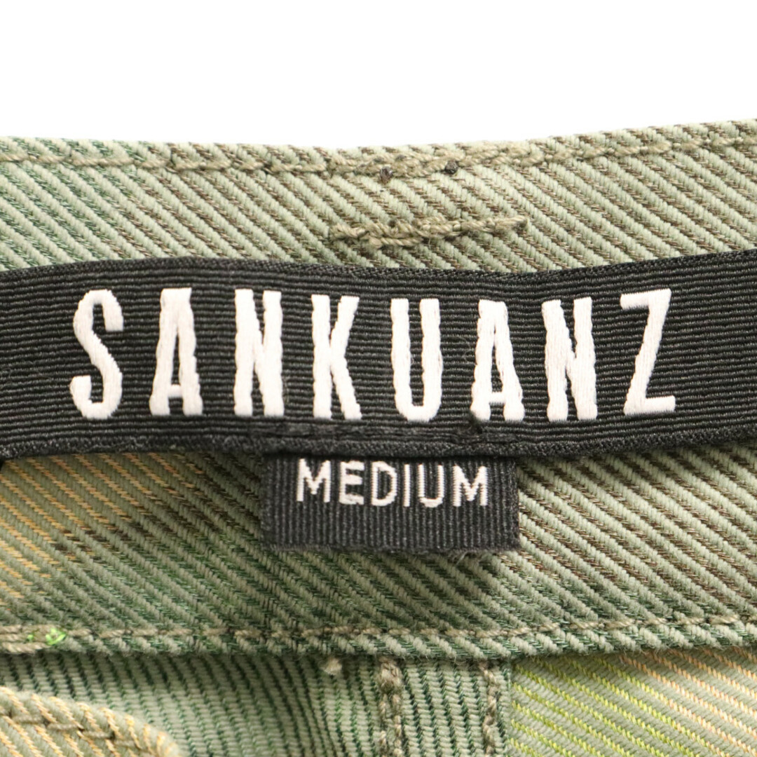 SANKUANZ サンクアンズ 21AW カモフラ ワイドロングパンツ グリーン SKZM21AW0PA0201-CAMO メンズのパンツ(その他)の商品写真