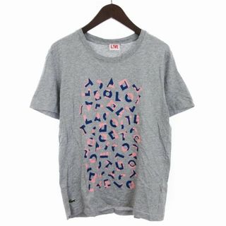 ラコステライブ(LACOSTE L!VE)のラコステ ライブ Tシャツ カットソー 半袖 プリント ロゴ グレー系 5(Tシャツ/カットソー(半袖/袖なし))