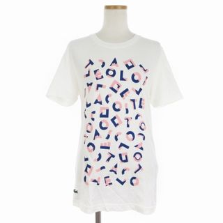 ラコステ ライブ Tシャツ カットソー 半袖 プリント ロゴ オフホワイト系 2