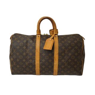 ルイヴィトン(LOUIS VUITTON)のLOUIS VUITTON ルイヴィトン モノグラム キーポル45 ボストンバッグ PVC レザー M41428 ブラウン 旧型 中古 62685(ボストンバッグ)