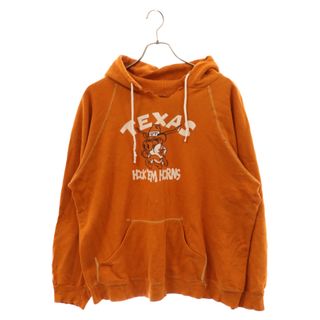 VINTAGE ヴィンテージ 60S TEXAS HOOK'EM HORNS テキサス フックエム ホーンズ ラグランスリーブ スウェットプルオーバーパーカー オレンジ(パーカー)