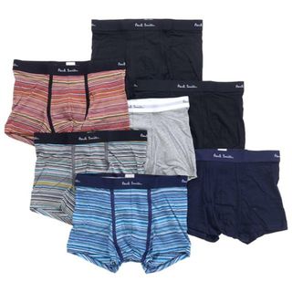 ポールスミス(Paul Smith)のPaul Smith ポールスミス TRUNK 7 PACK M1A 914C A7PCK2 メンズ ボクサーパンツ 下着 ブラック 黒 マルチカラー ボーダー マルチ(ボクサーパンツ)