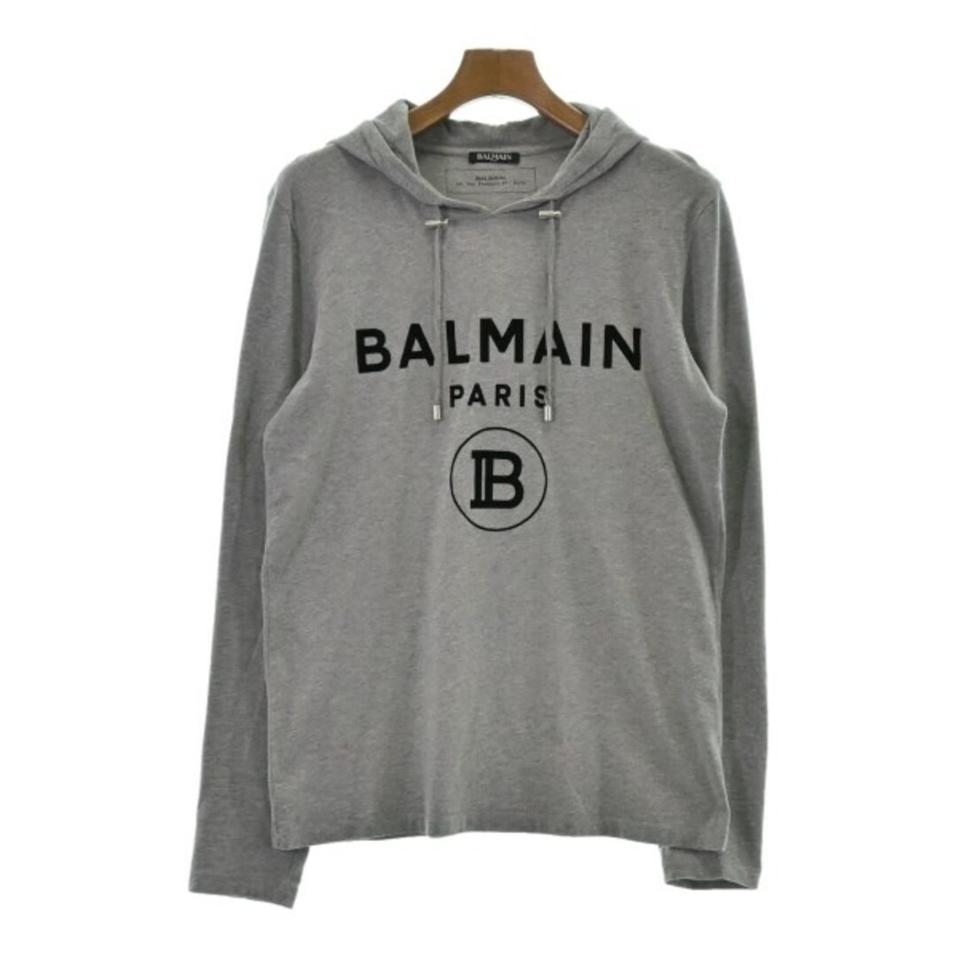 BALMAIN(バルマン)のBALMAIN バルマン パーカー S グレー 【古着】【中古】 メンズのトップス(パーカー)の商品写真