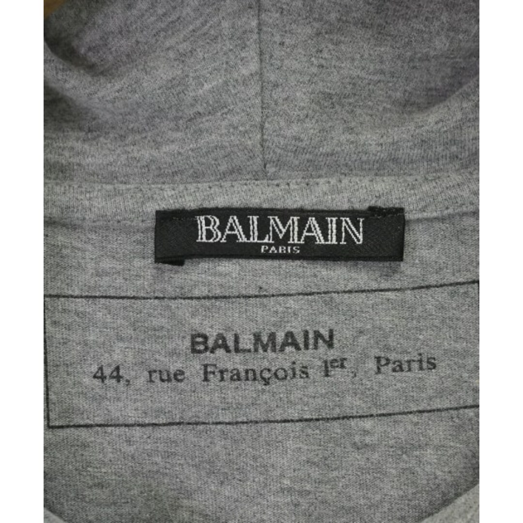 BALMAIN(バルマン)のBALMAIN バルマン パーカー S グレー 【古着】【中古】 メンズのトップス(パーカー)の商品写真