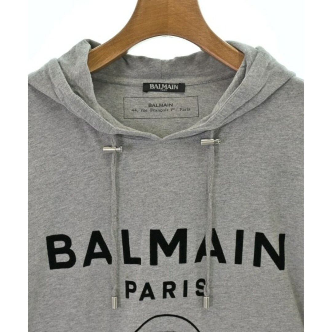 BALMAIN(バルマン)のBALMAIN バルマン パーカー S グレー 【古着】【中古】 メンズのトップス(パーカー)の商品写真