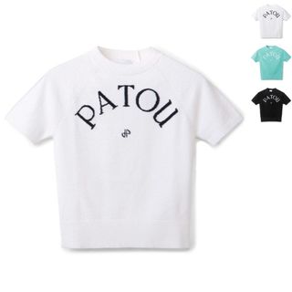 PATOU - パトゥ PATOU ニット 半袖 テリーニット コットンブレンド ジャカード ニットトップ ショートスリーブ 2024年春夏新作 KN1568068 0001