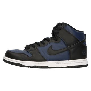 ナイキ(NIKE)のNIKE ナイキ ×FRAGMENT DESIGN DUNK HIGH CITY PACK MIDNIGHT NAVY フラグメントデザイン ダンクハイ ハイカットスニーカー ミッドナイトネイビー US11/29cm DJ0383-400(スニーカー)