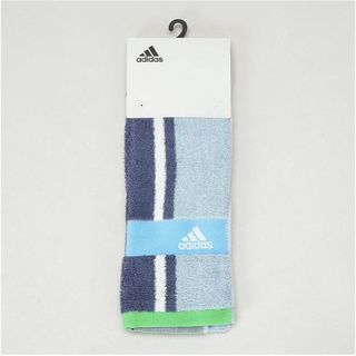 アディダス(adidas)のアディダスアクティブロングタオル『ブロック』ブルーadidas約20×90㎝(タオル/バス用品)