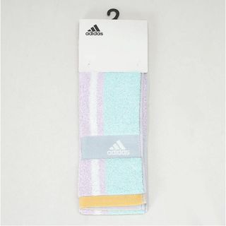 アディダス(adidas)のアディダスアクティブロングタオル『ブロック』パープルadidas約20×90㎝(タオル/バス用品)