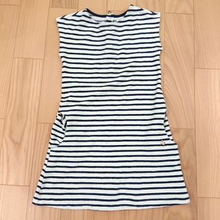 ザラキッズ(ZARA KIDS)のZara girls  120cm  ボーダー柄ワンピース マリン柄(ワンピース)