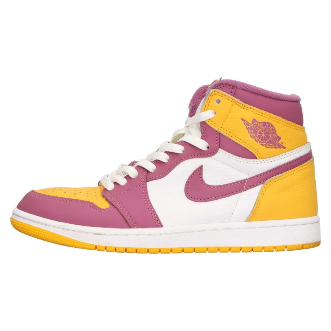 NIKE(ナイキ)のNIKE ナイキ AIR JORDAN1 RETRO HIGH OG BROTHERHOOD エアジョーダン 1 レトロ ブラザーフッド ハイカットスニーカー イエロー/パープル US8.5/26.5cm 555088-706 メンズの靴/シューズ(スニーカー)の商品写真