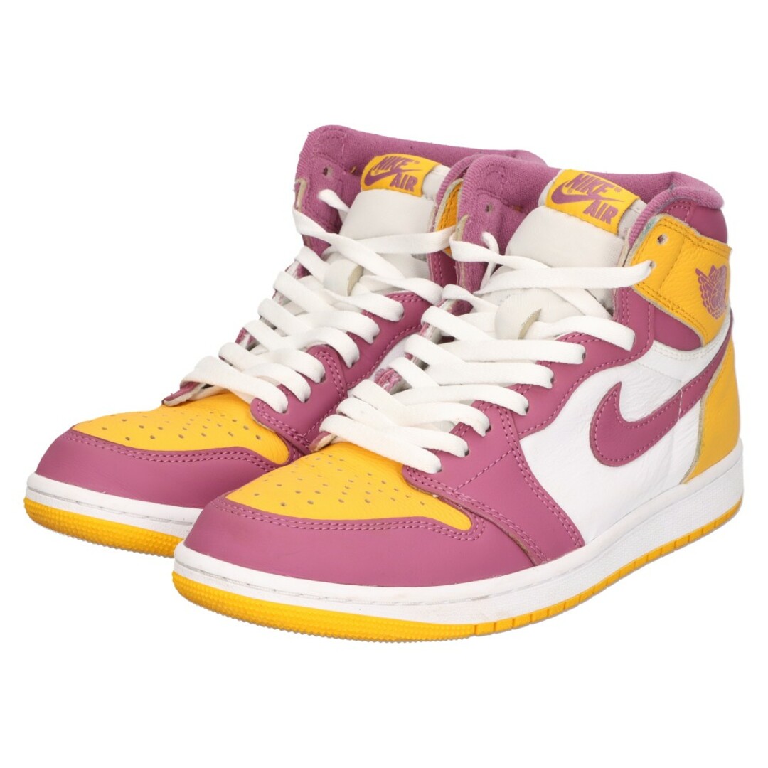 NIKE(ナイキ)のNIKE ナイキ AIR JORDAN1 RETRO HIGH OG BROTHERHOOD エアジョーダン 1 レトロ ブラザーフッド ハイカットスニーカー イエロー/パープル US8.5/26.5cm 555088-706 メンズの靴/シューズ(スニーカー)の商品写真