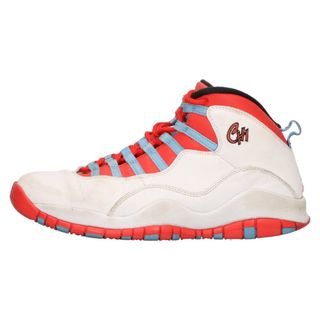 ナイキ(NIKE)のNIKE ナイキ AIR JORDAN 10 RETRO CHICAGO エアジョーダン1 レトロ シカゴ ハイカットスニーカー ホワイト/レッド US9/27cm 310805-114(スニーカー)