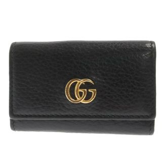 グッチ(Gucci)のGUCCI グッチ 6連 キーケース マーモントレザー ブラック 456118 2149(キーホルダー)