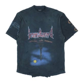 バレンシアガ(Balenciaga)の23SS バレンシアガ PARIS MOON メタルロゴ 再構築 Tシャツ 2(Tシャツ/カットソー(半袖/袖なし))