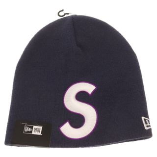 シュプリーム(Supreme)のSUPREME シュプリーム 23SS×New Era S Logo Beanie ニューエラ Sロゴ ビーニー ニットキャップ 帽子 ネイビー(ニット帽/ビーニー)