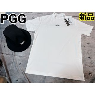 パーリーゲイツ(PEARLY GATES)のパーリーゲイツ　PGG モックネック　半袖　新品　ホワイト(ウエア)