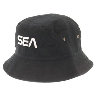 ウィンダンシー(WIND AND SEA)のWIND AND SEA ウィンダンシー SEA(SPC) BUCKET HAT ロゴ刺繍 バケットハット 帽子 ブラック WDS-20A-GD-04(ハット)