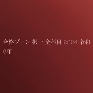 合格ゾーン 択一 全科目 2024 令和6年 司法書士(資格/検定)