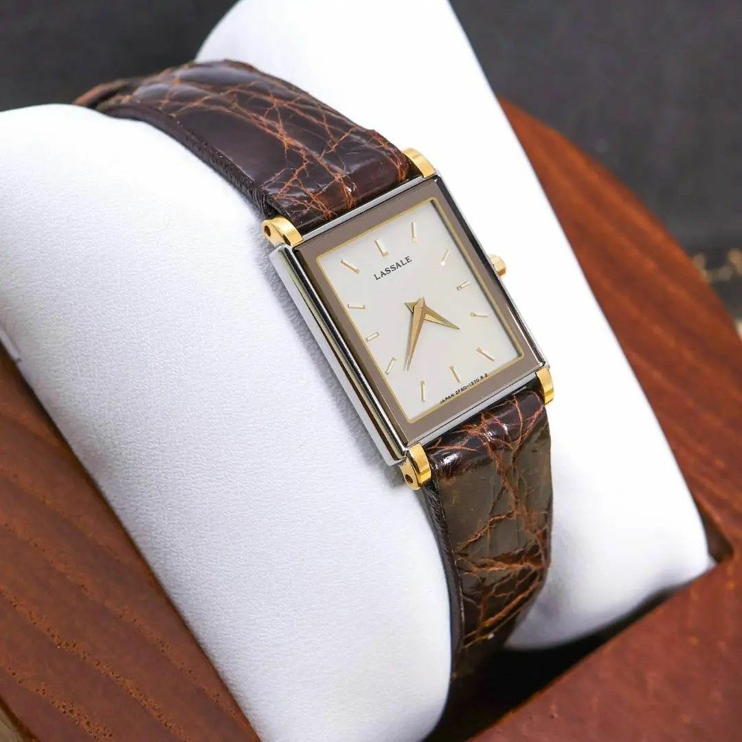 SEIKO(セイコー)の◆美品 稼働 SEIKO LASSALE 腕時計 外箱 レザー レディース s レディースのファッション小物(腕時計)の商品写真
