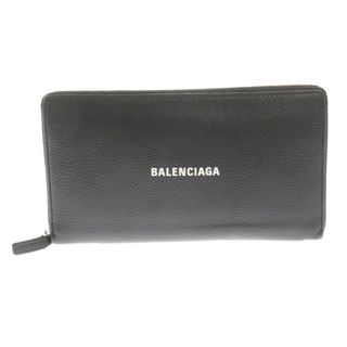 Balenciaga - BALENCIAGA バレンシアガ ロゴプリントコンチネンタルロングウォレット ブラック 長財布 594317