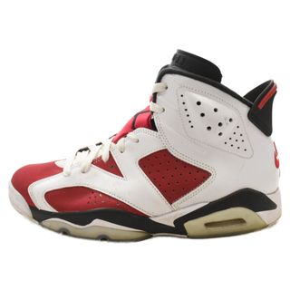 ナイキ(NIKE)のNIKE ナイキ AIR JORDAN 6 RETRO CARMINE エアジョーダン6 カーマイン ハイカットスニーカー US8.5/26.5cm ホワイト/レッド CT8529-106(スニーカー)